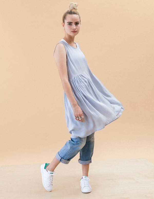 ALI GOLDEN SIDE-GATHERED DRESS - SLASH PRINT ALI GOLDEN SIDE-GATHERED DRESS - SLASH PRINT