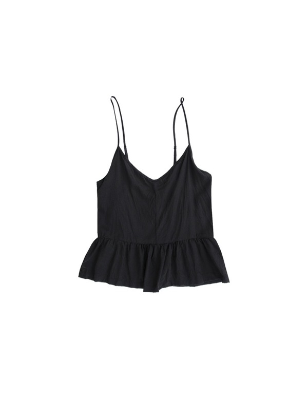 ALI GOLDEN PEPLUM TANK - BLACK ALI GOLDEN PEPLUM TANK - BLACK