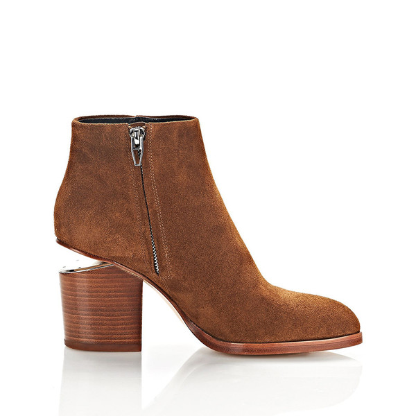 T By Alexander Wang GABI SUEDE BOOTIE WITH RHODIUM T By Alexander Wang GABI SUEDE BOOTIE WITH RHODIUM