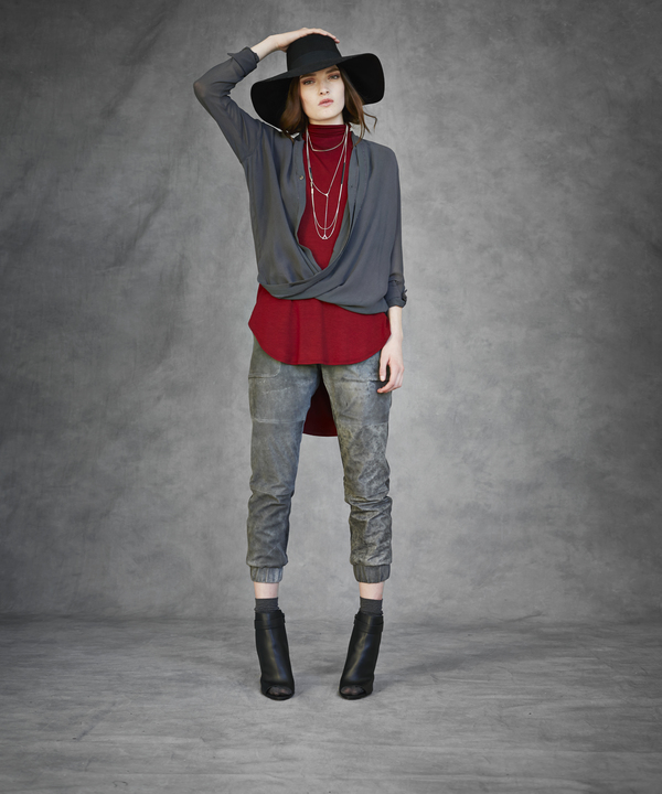 Laura Seigel Silk Drape Top Laura Seigel Silk Drape Top