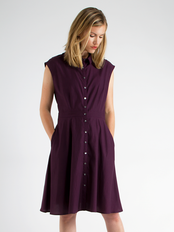 swords-smith Aubergine Shirtdress swords-smith Aubergine Shirtdress