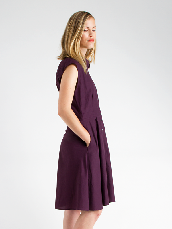 swords-smith Aubergine Shirtdress swords-smith Aubergine Shirtdress