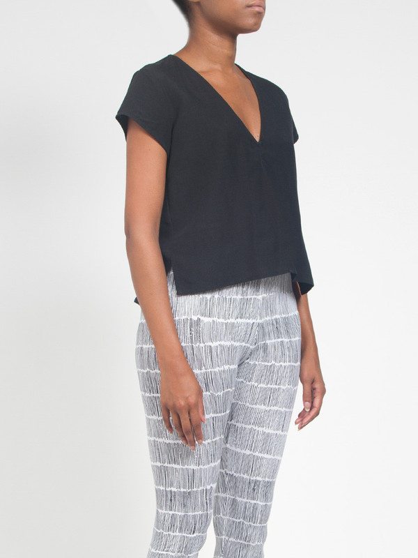 Ali Golden Cap Sleeve Top Black Ali Golden Cap Sleeve Top Black