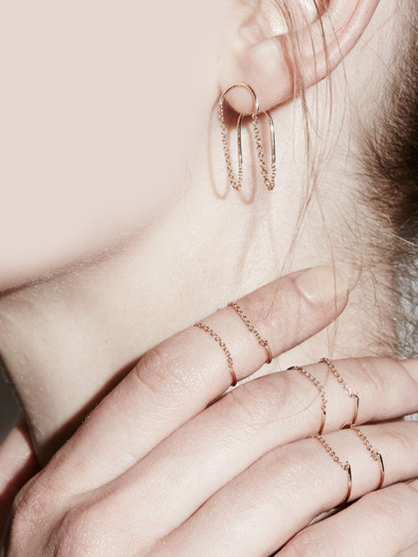 Sarah & Sebastian Chain Ellipse Ring Sarah & Sebastian Chain Ellipse Ring