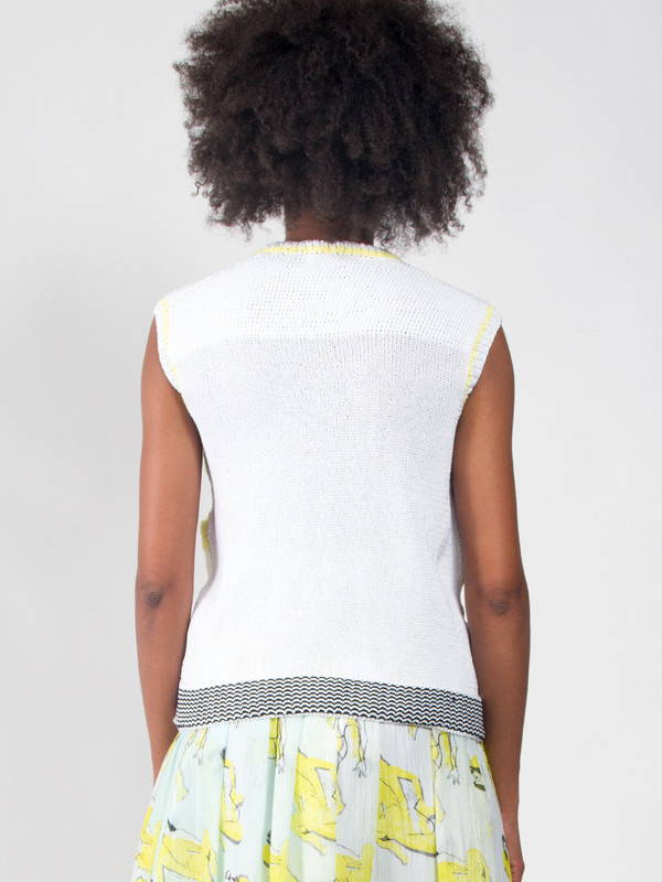 Risto Grid Sleeveless Knit Top Risto Grid Sleeveless Knit Top