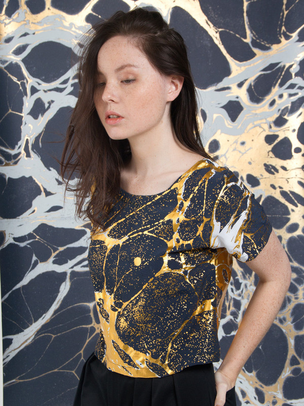 Calico x Swords-Smith x Print All Over Me Night Silk Tee Calico x Swords-Smith x Print All Over Me Night Silk Tee
