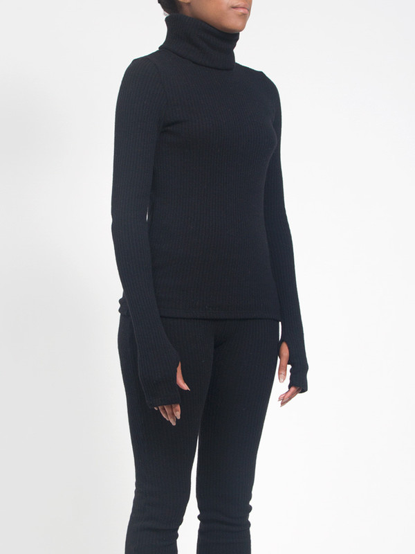 Rib Turtleneck Black Rib Turtleneck Black