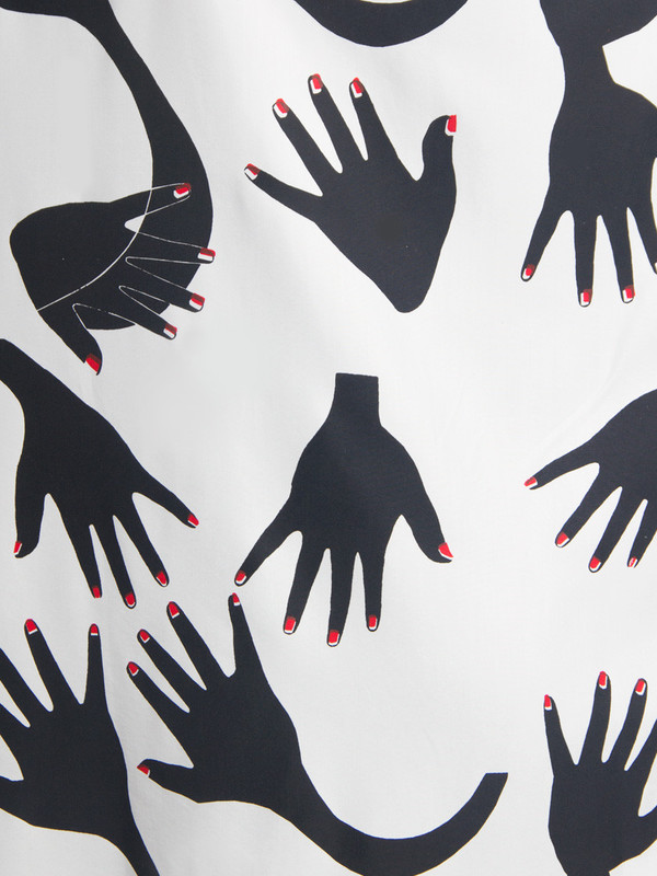 R/H Square Dress Hands Print R/H Square Dress Hands Print