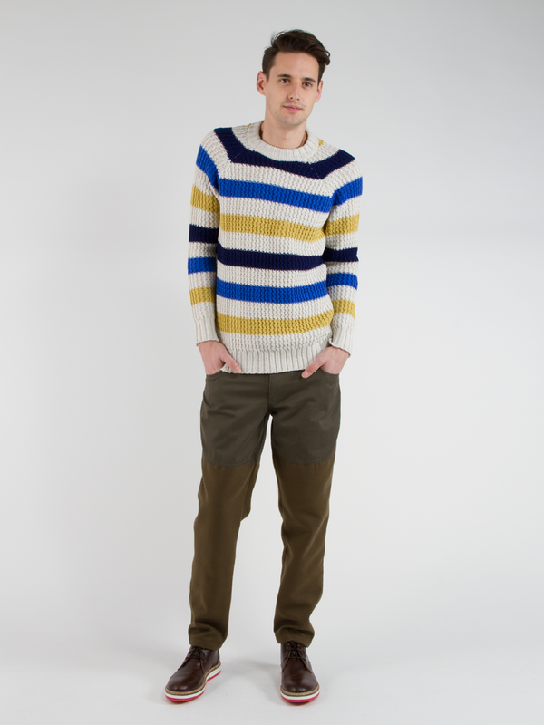 Men's Lucio Castro Striped Crew Sweater Men's Lucio Castro Striped Crew Sweater