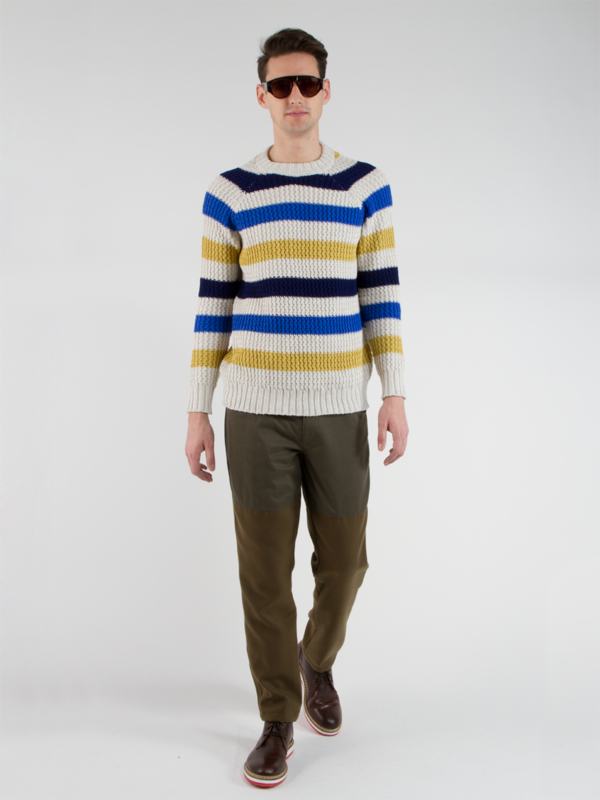 Men's Lucio Castro Striped Crew Sweater Men's Lucio Castro Striped Crew Sweater
