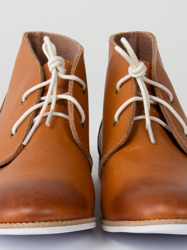 The Chukka - Cognac Distressed Leather The Chukka - Cognac Distressed Leather