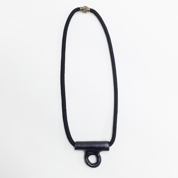 Aubrey Hornor Speckled Hollow Tab Necklace Aubrey Hornor Speckled Hollow Tab Necklace