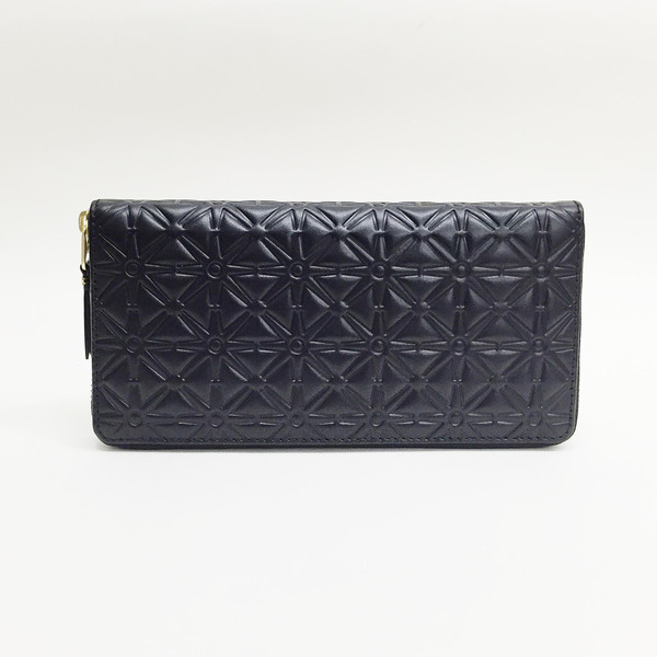 Comme des Garçons Black Embossed Star Long Wallet Comme des Garçons Black Embossed Star Long Wallet