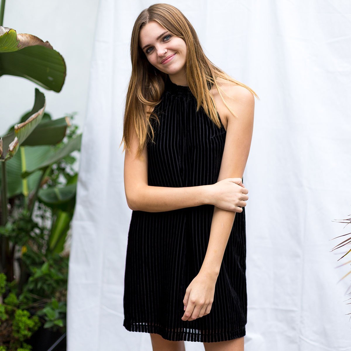 coast black velvet dress