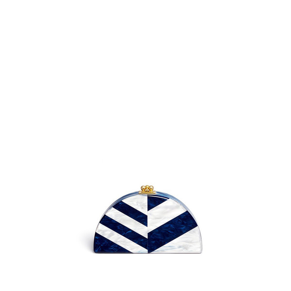 Edie Parker DOTTIE DIAGNALS TIE DYE STRIPE ACRYLIC CLUTCH Edie Parker DOTTIE DIAGNALS TIE DYE STRIPE ACRYLIC CLUTCH