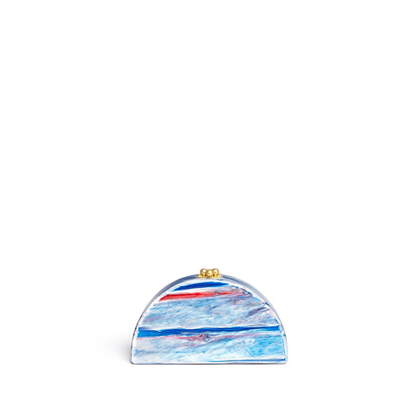 Edie Parker DOTTIE DIAGNALS TIE DYE STRIPE ACRYLIC CLUTCH Edie Parker DOTTIE DIAGNALS TIE DYE STRIPE ACRYLIC CLUTCH
