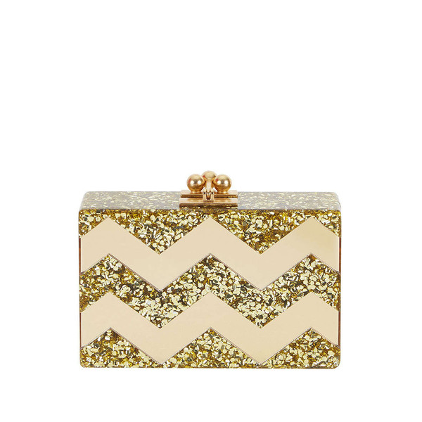 Edie Parker JEAN CHEVRON CLUTCH IN BRILLIANT STAR AND MIRROR Edie Parker JEAN CHEVRON CLUTCH IN BRILLIANT STAR AND MIRROR