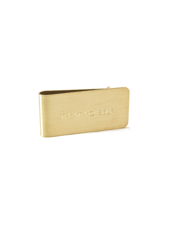 In God We Trust Brass Money Clip - "Treat Yo Self" In God We Trust Brass Money Clip - "Treat Yo Self"