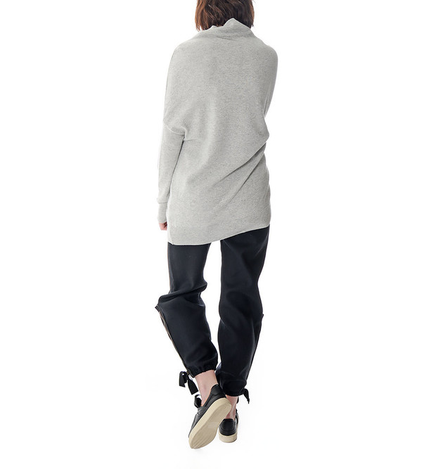 08sircus Grey Angora Mock Neck Sweater 08sircus Grey Angora Mock Neck Sweater