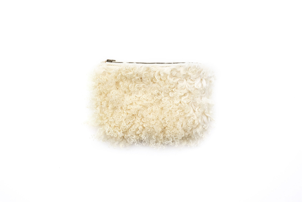 Primecut CREAM CURLY SHEEP MEDIUM POUCH Primecut CREAM CURLY SHEEP MEDIUM POUCH
