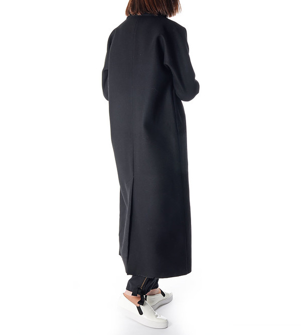 Charlie May Black Wool/Felt Kimono Coat Charlie May Black Wool/Felt Kimono Coat