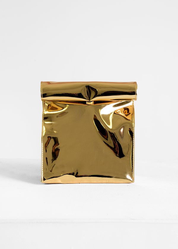 S M K Gold Foldover Bag S M K Gold Foldover Bag