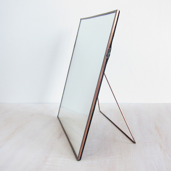 copper-framed easel mirror copper-framed easel mirror