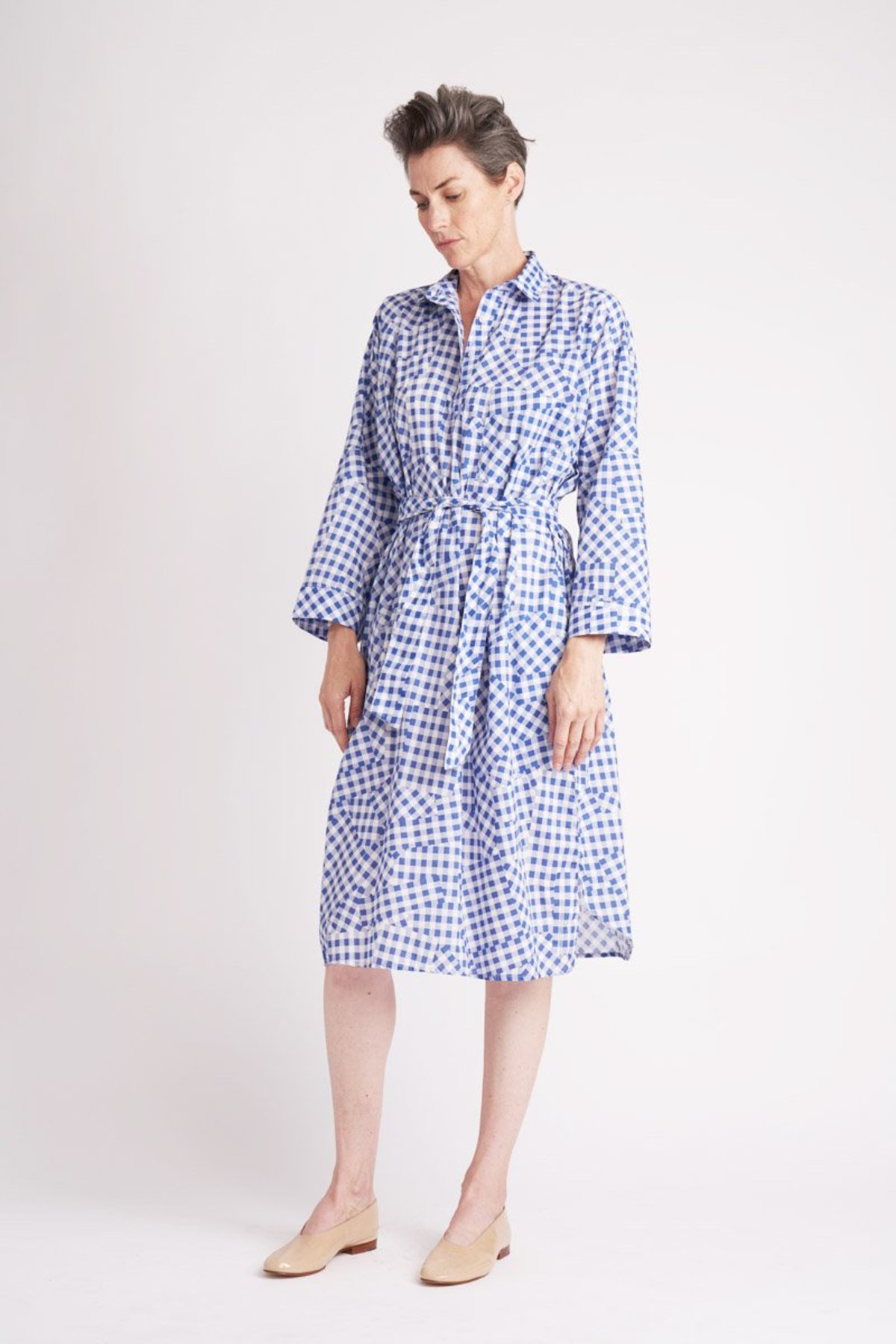 Gingham Smock Dress ° Blue Garmentory