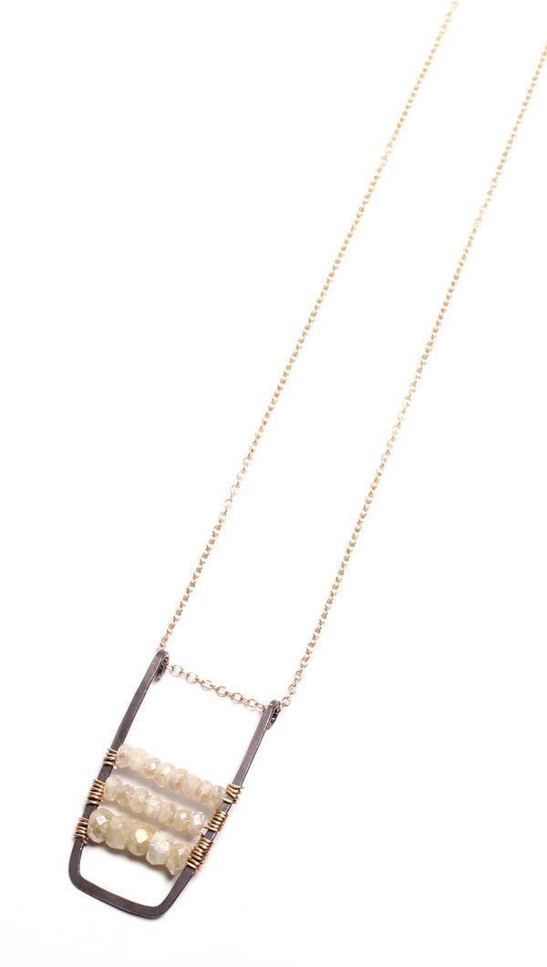 James and Jezebelle Silverite Oxidized U Bar Necklace James and Jezebelle Silverite Oxidized U Bar Necklace