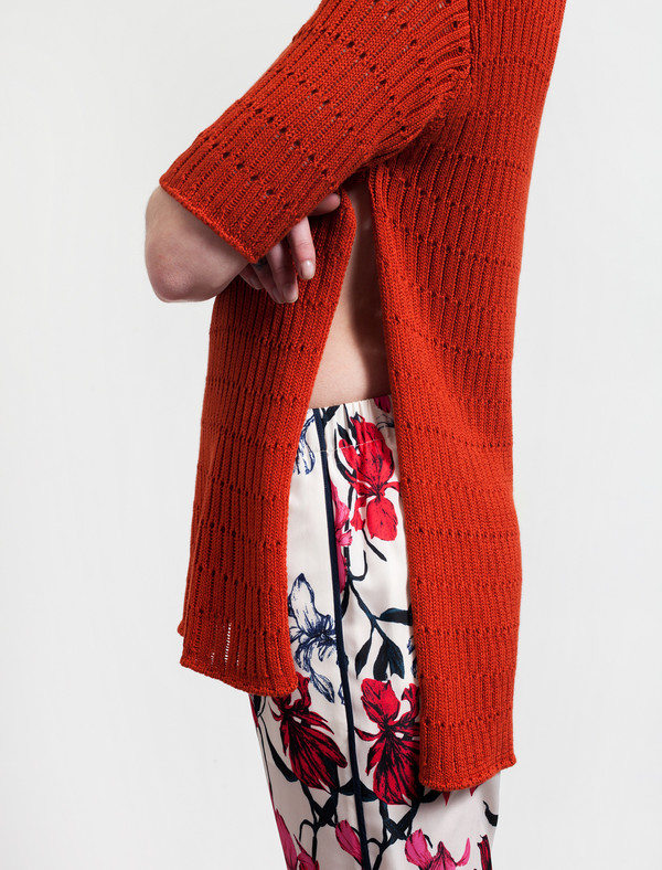 1205 Side Split Knit Terracotta 1205 Side Split Knit Terracotta