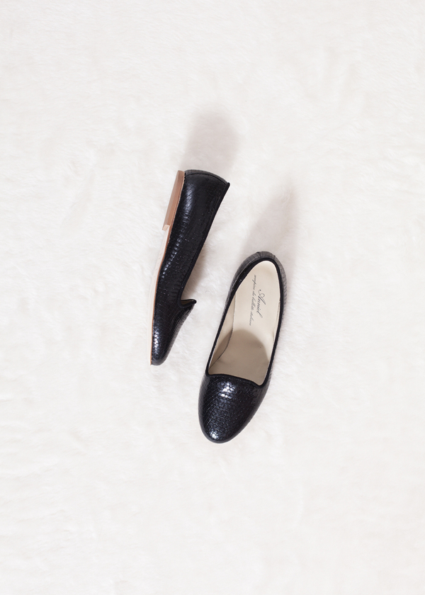 Anniel Smoking Slipper - black scale Anniel Smoking Slipper - black scale