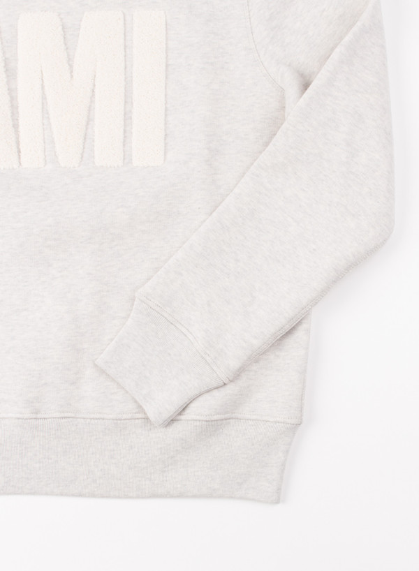 Men's AMI Alexandre Mattiusi AMI Crew Neck Sweatshirt Grege Men's AMI Alexandre Mattiusi AMI Crew Neck Sweatshirt Grege