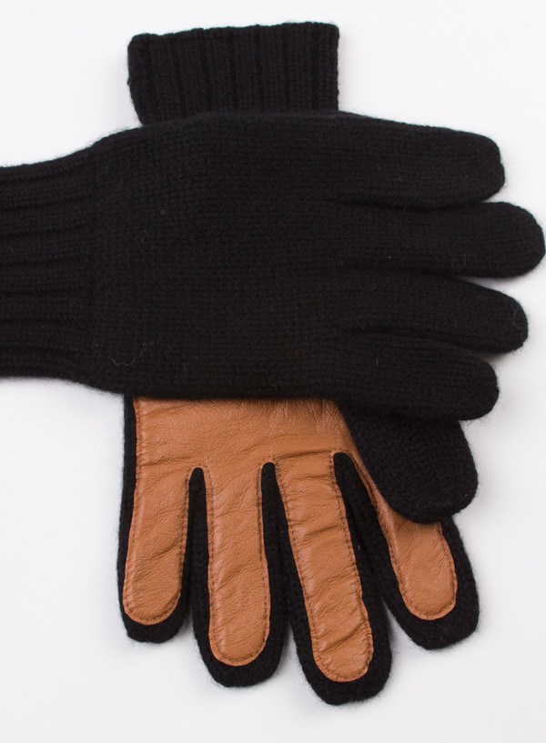 Men's Alex Mill Cashmere Leather Gloves Black Men's Alex Mill Cashmere Leather Gloves Black