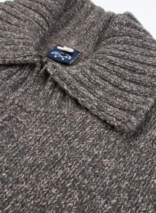 Men's Bleu De Paname Cowichan Knit Gage 3 Kaky Militare Men's Bleu De Paname Cowichan Knit Gage 3 Kaky Militare