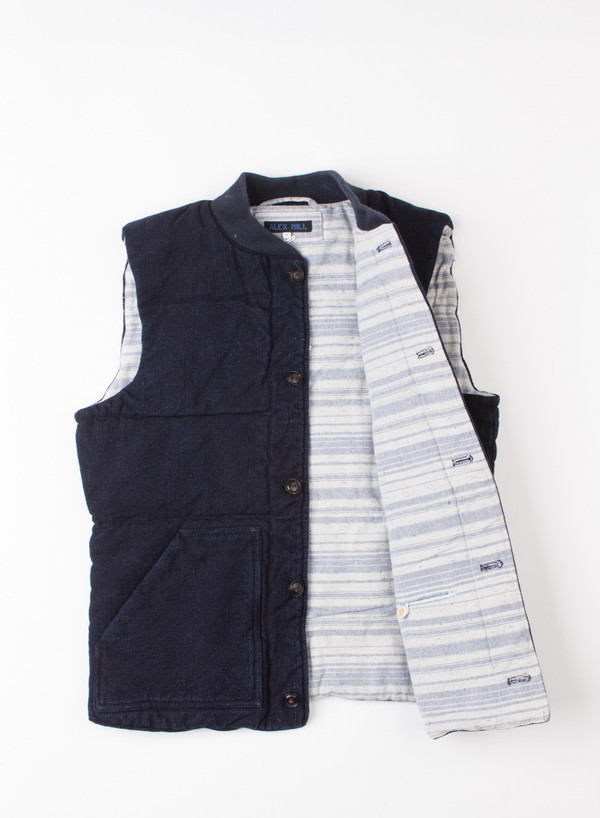 Alex Mill Dobber Puffer Vest Indigo Alex Mill Dobber Puffer Vest Indigo