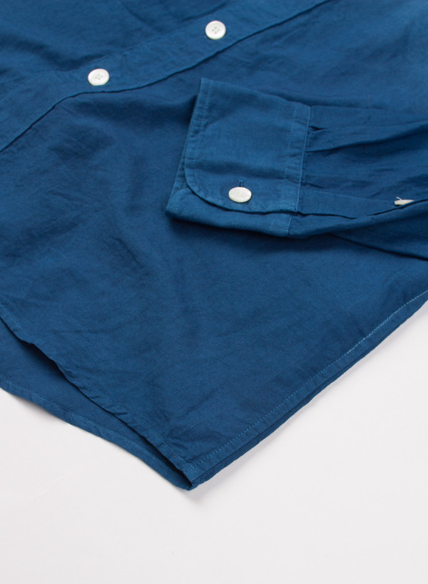 Men's Blue Blue Japan Pure Indigo Gradation Cotton LS Shirt Men's Blue Blue Japan Pure Indigo Gradation Cotton LS Shirt