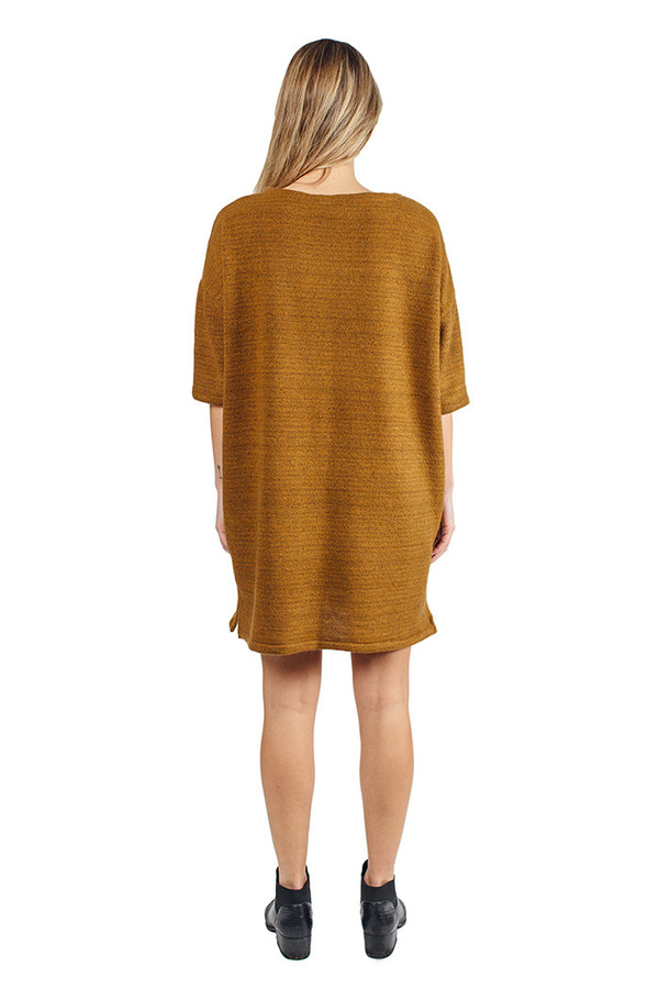 Priory Melli Dress Wool Boucle Mustard Priory Melli Dress Wool Boucle Mustard
