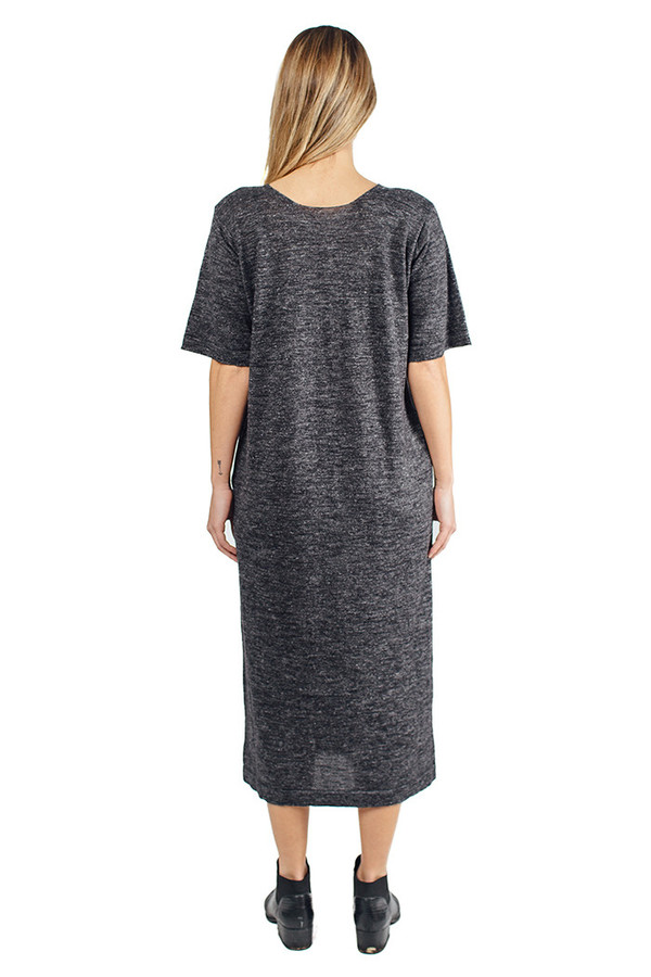 Lauren Manoogian Tall T Dress Charcoal Flax Lauren Manoogian Tall T Dress Charcoal Flax