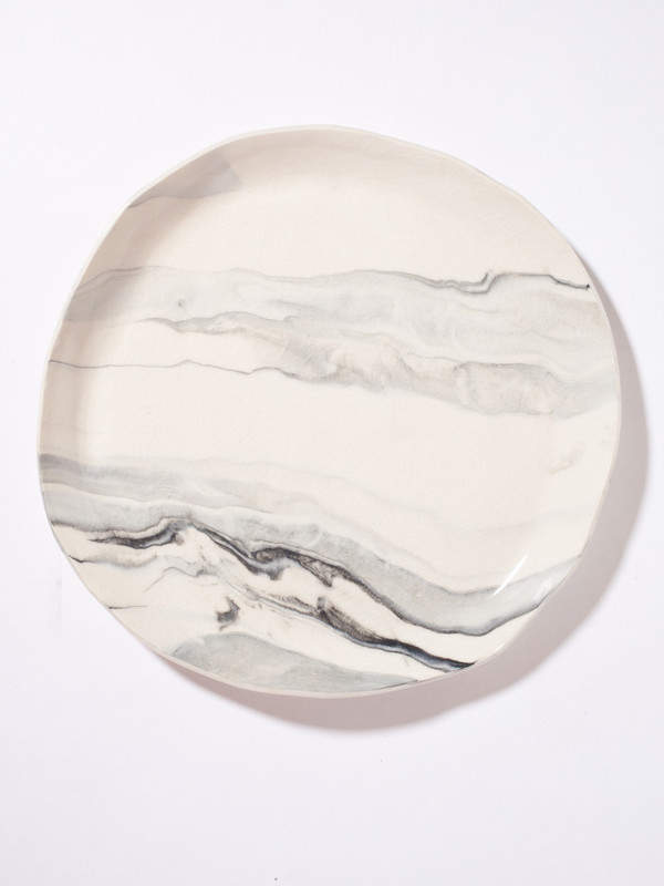 The Pursuits of Happiness Large Marbled Plate The Pursuits of Happiness Large Marbled Plate