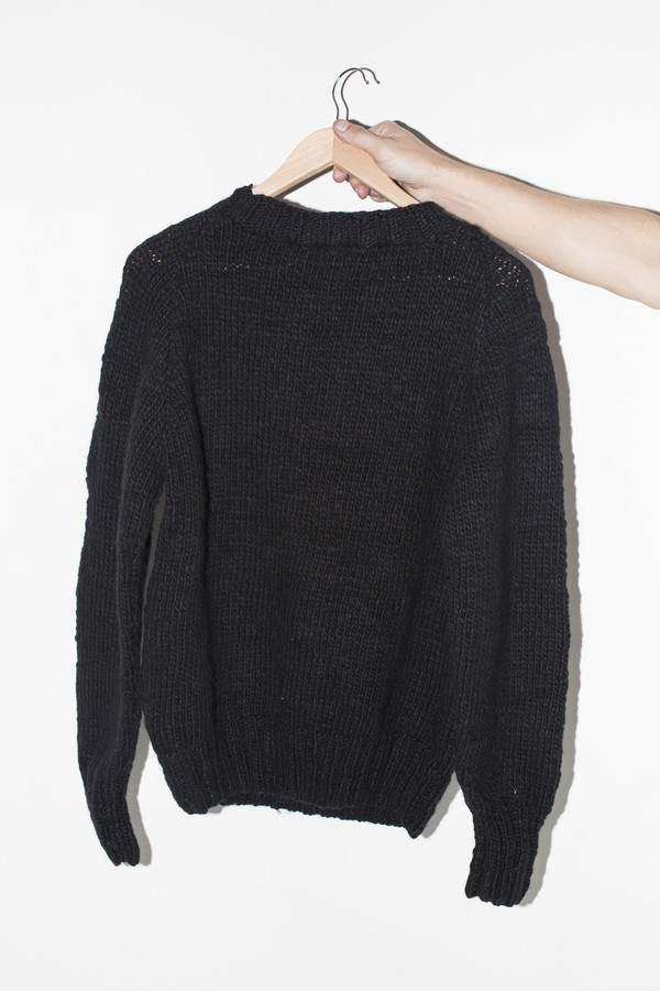 Men's Chamula Wool Crewneck Pullover - Black Men's Chamula Wool Crewneck Pullover - Black