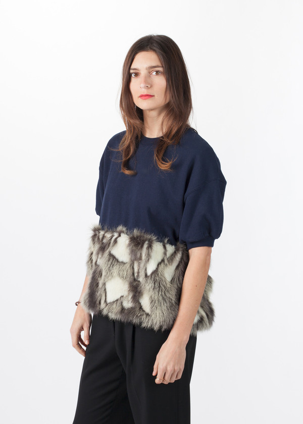 Harvey Faircloth Fur Short Sleeve Sweater Harvey Faircloth Fur Short Sleeve Sweater