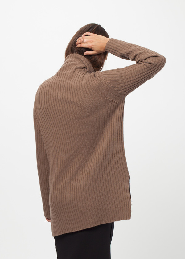 Organic by John Patrick Rib Funnel Neck Sweater Organic by John Patrick Rib Funnel Neck Sweater