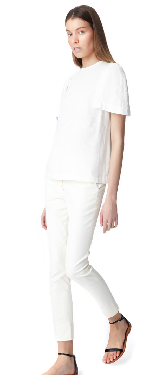 Apiece Apart CAMILLA HIGH WAISTED PANT - CHINA WHITE Apiece Apart CAMILLA HIGH WAISTED PANT - CHINA WHITE