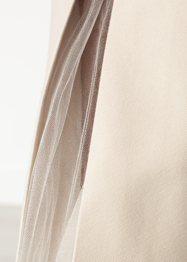 Ter et Bantine Tulle Pleat Skirt in Cream Ter et Bantine Tulle Pleat Skirt in Cream