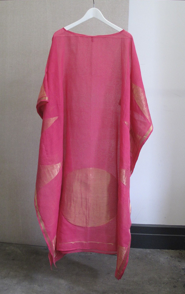 Two Hot pink metallic circle caftan Two Hot pink metallic circle caftan