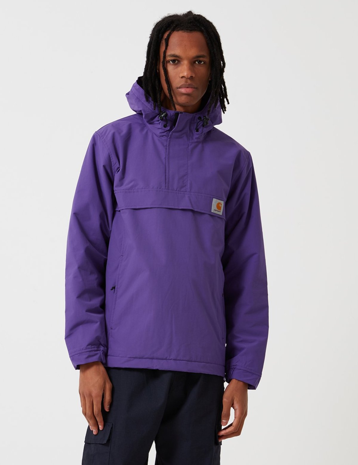 purple pullover jacket
