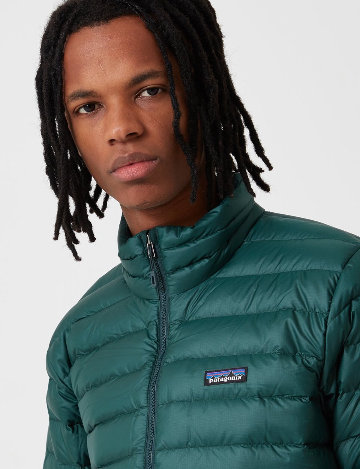 patagonia down sweater hoody micro green