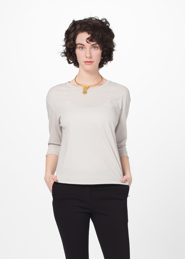 Organic by John Patrick 3/4 Sleeve Crew Neck Tee Organic by John Patrick 3/4 Sleeve Crew Neck Tee