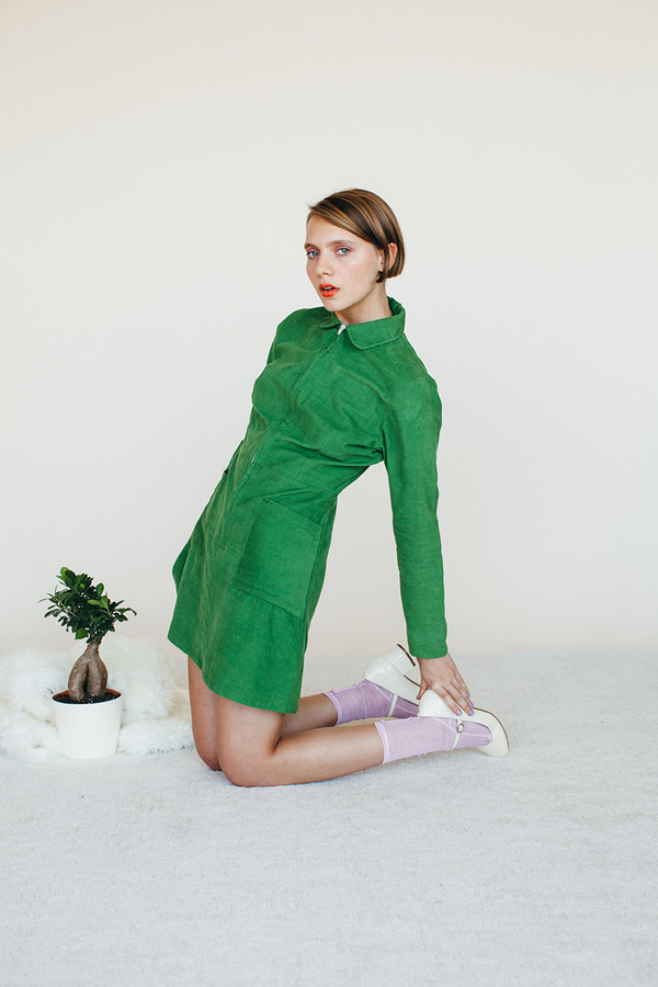 Samantha Pleet Leap Dress - Green Samantha Pleet Leap Dress - Green