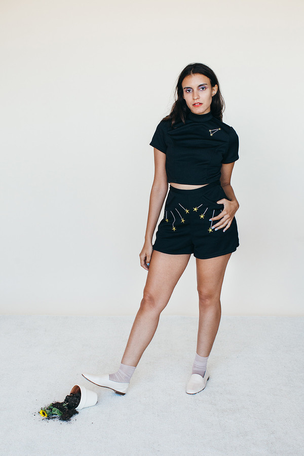 Samantha Pleet Shooting Star Shorts - Black Samantha Pleet Shooting Star Shorts - Black